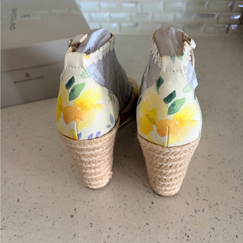 Bandolino Floral Espadrille Wedge Sandals - Picture 7 of 7